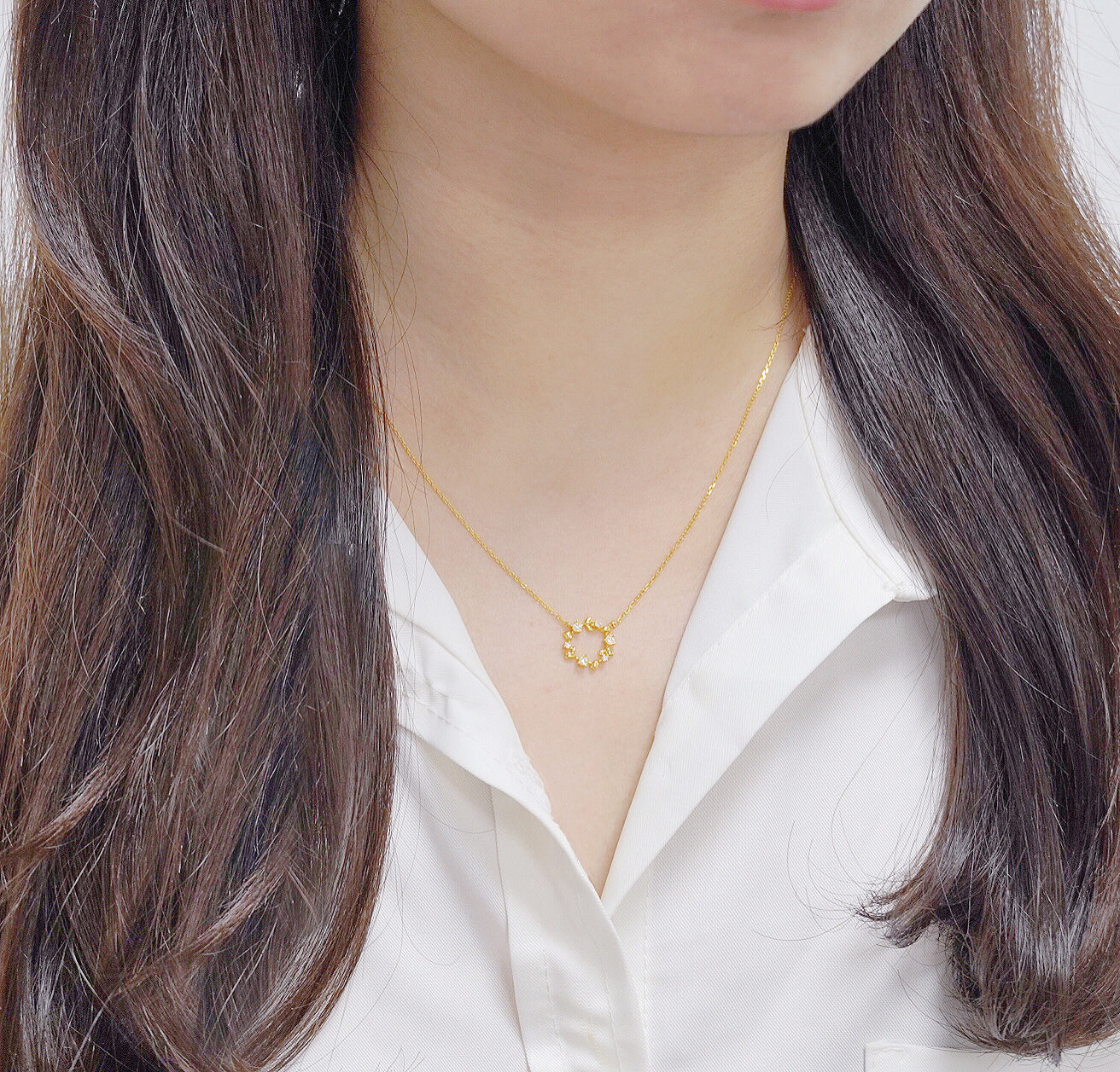 小花圈鑽石項鏈 Little Wreath Diamond Necklace