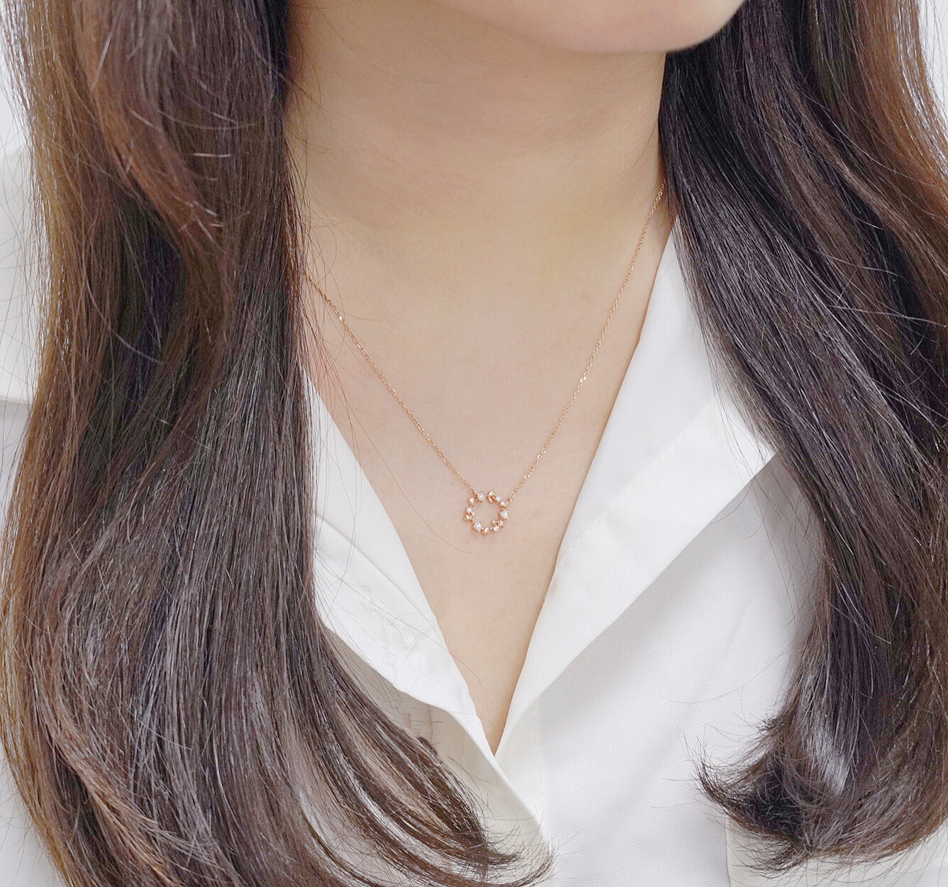 小花圈鑽石項鏈 Little Wreath Diamond Necklace