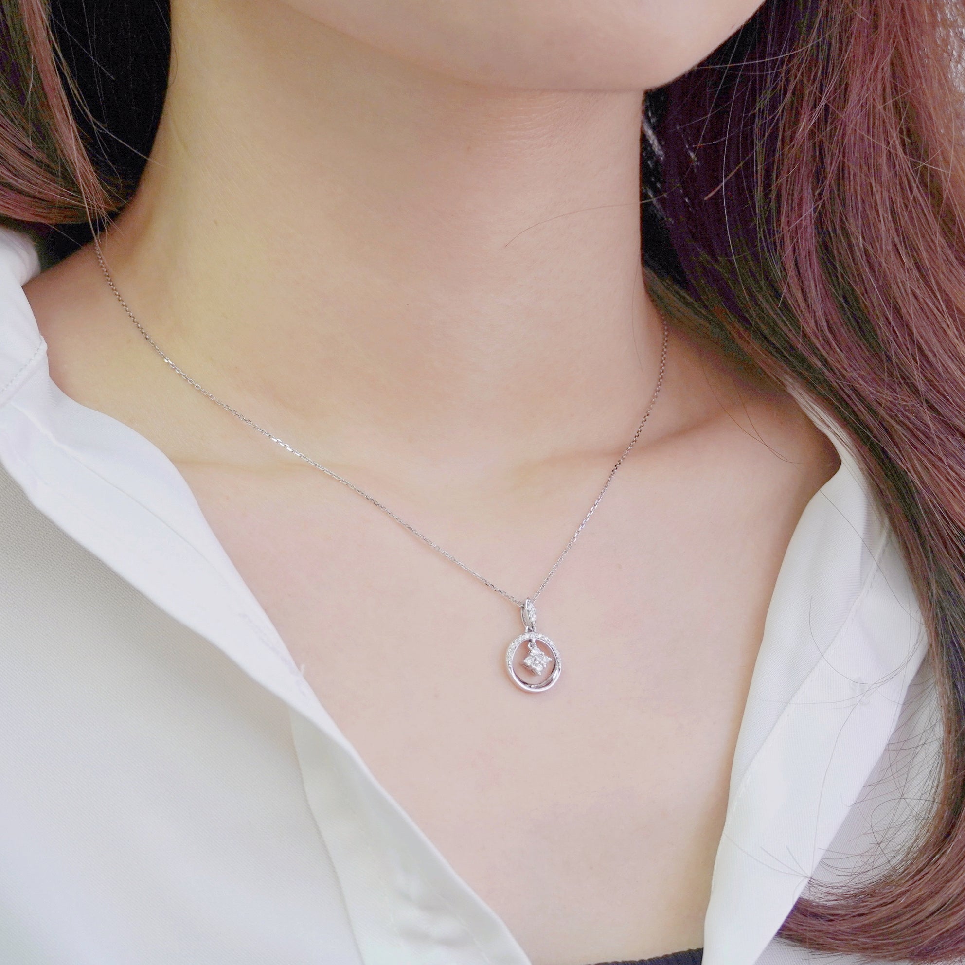 四葉草鑽石項鏈 Lucky Clover Diamond Necklace