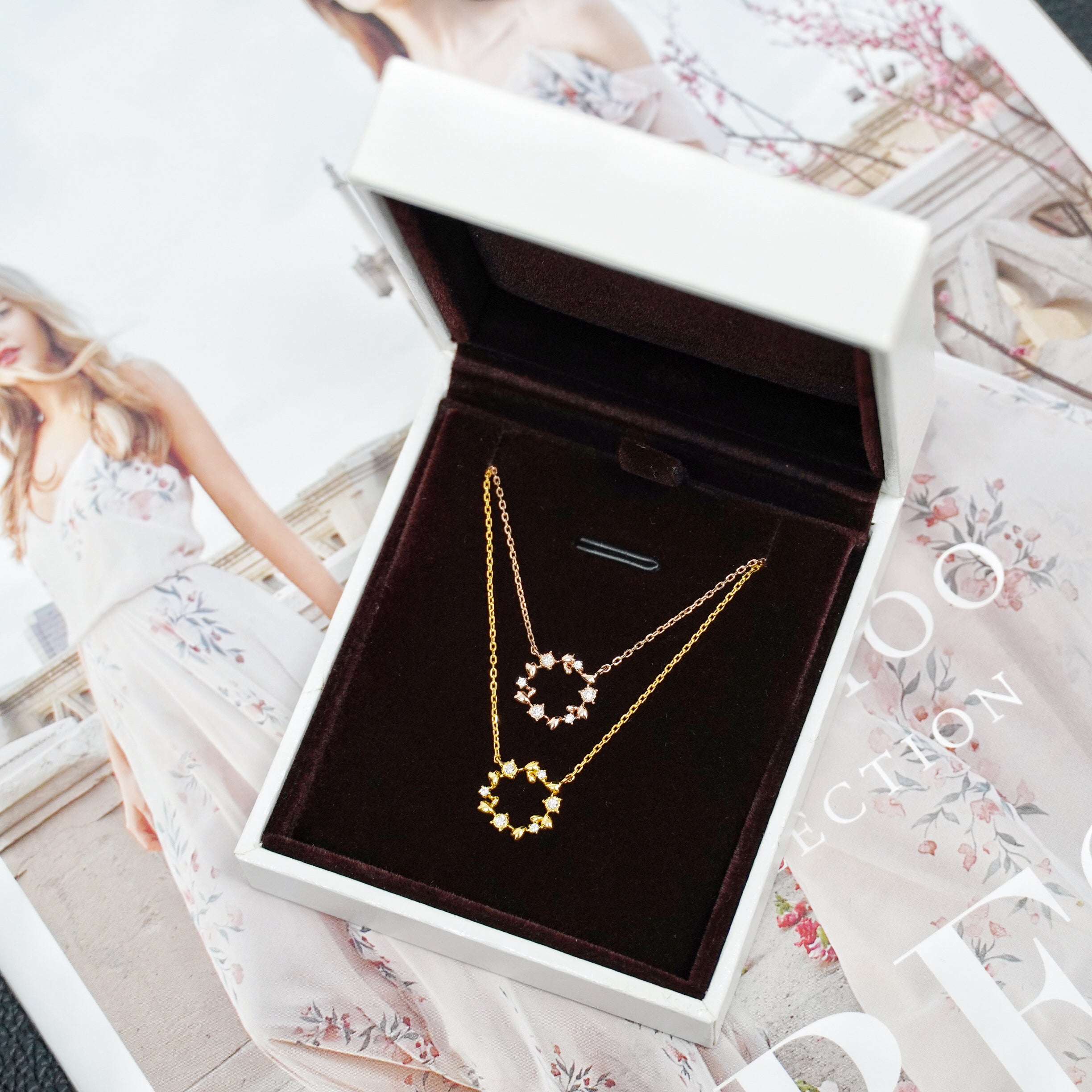 小花圈鑽石項鏈 Little Wreath Diamond Necklace